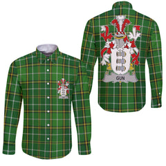 Gun or McElgunn Long Sleeve Button Shirts Crest And National Plaid Style