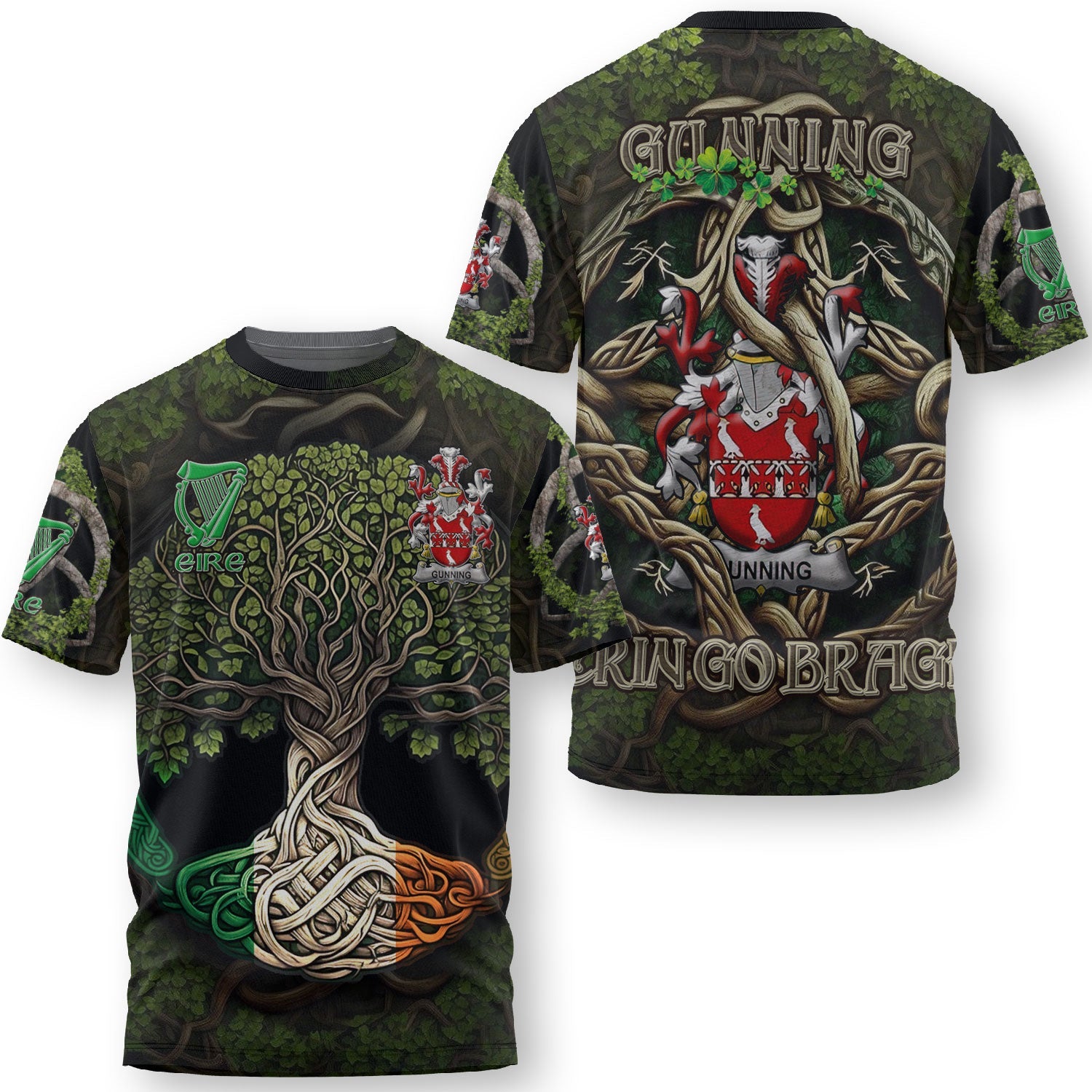 Gunning or O Gunning T-Shirts Ireland Is My Root Style