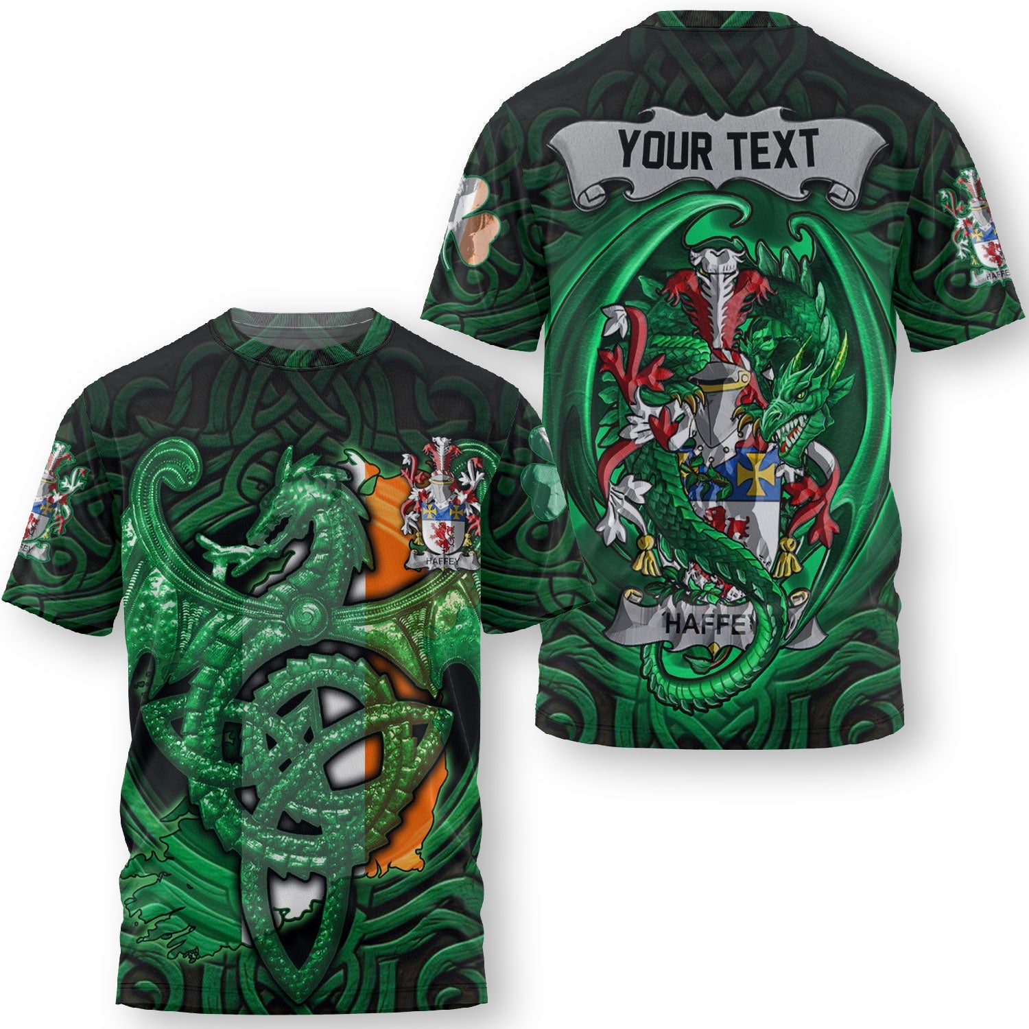 Hadsor T-Shirts The Green Dragon Of Ireland Style