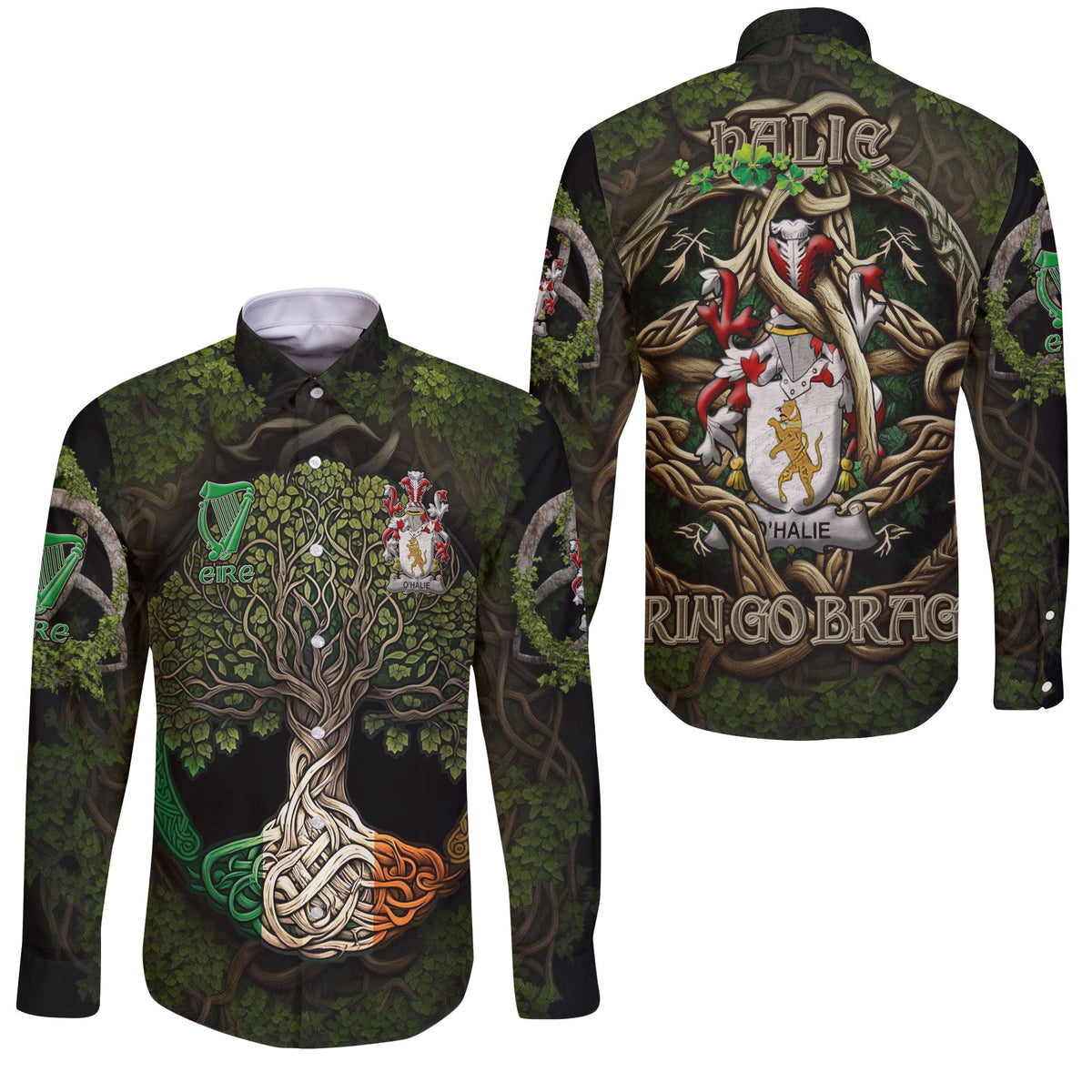 Halie or O Halie Long Sleeve Button Shirts Ireland Is My Root Style