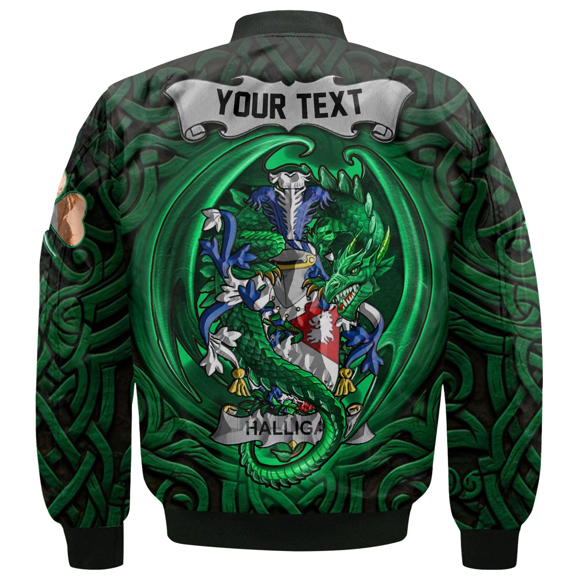 Halligan or O Halligan Bomber Jackets The Green Dragon Of Ireland Style