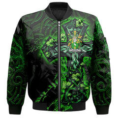 Halpin or O Halpin Bomber Jackets Celtic Cross And Dragon Style