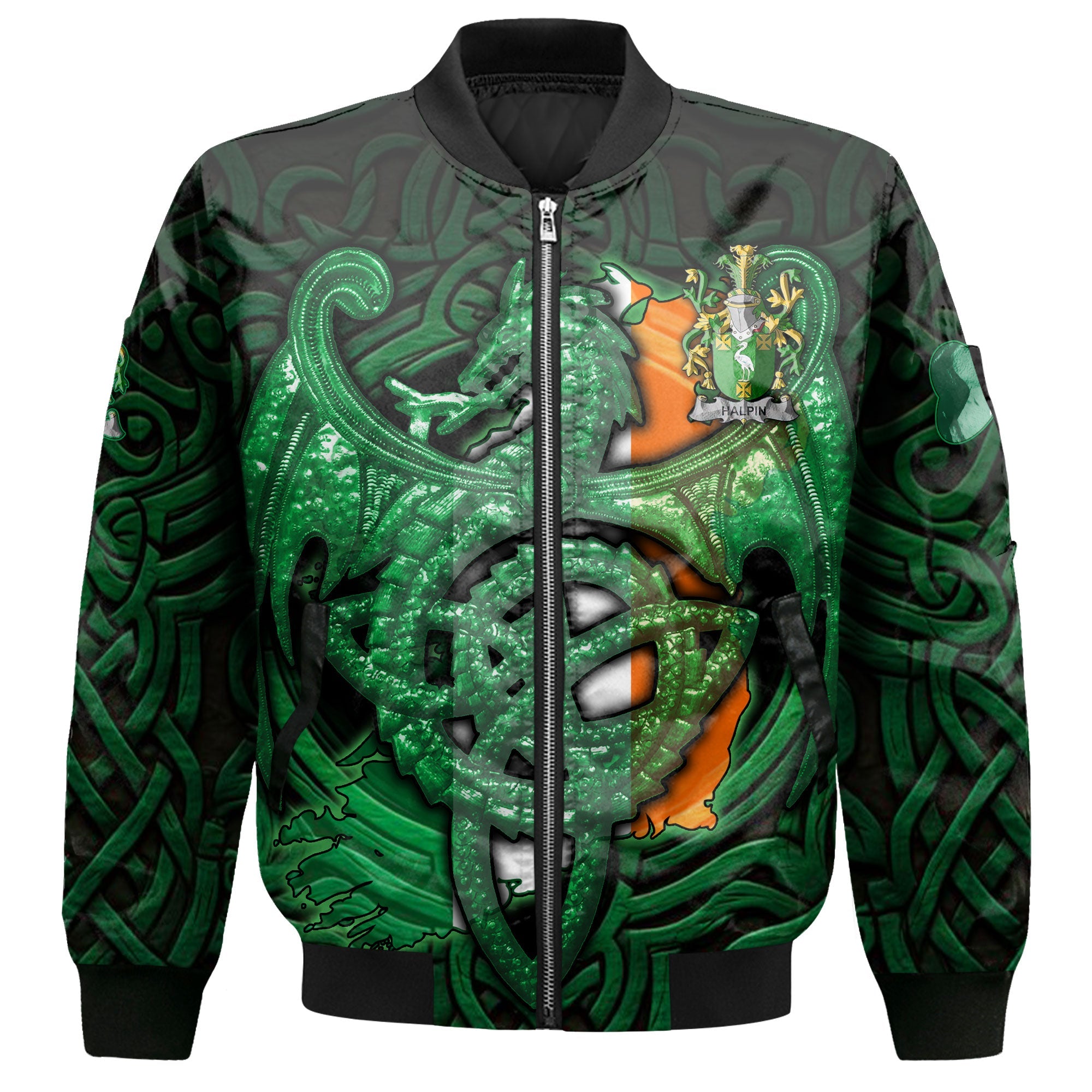 Halpin or O Halpin Bomber Jackets The Green Dragon Of Ireland Style