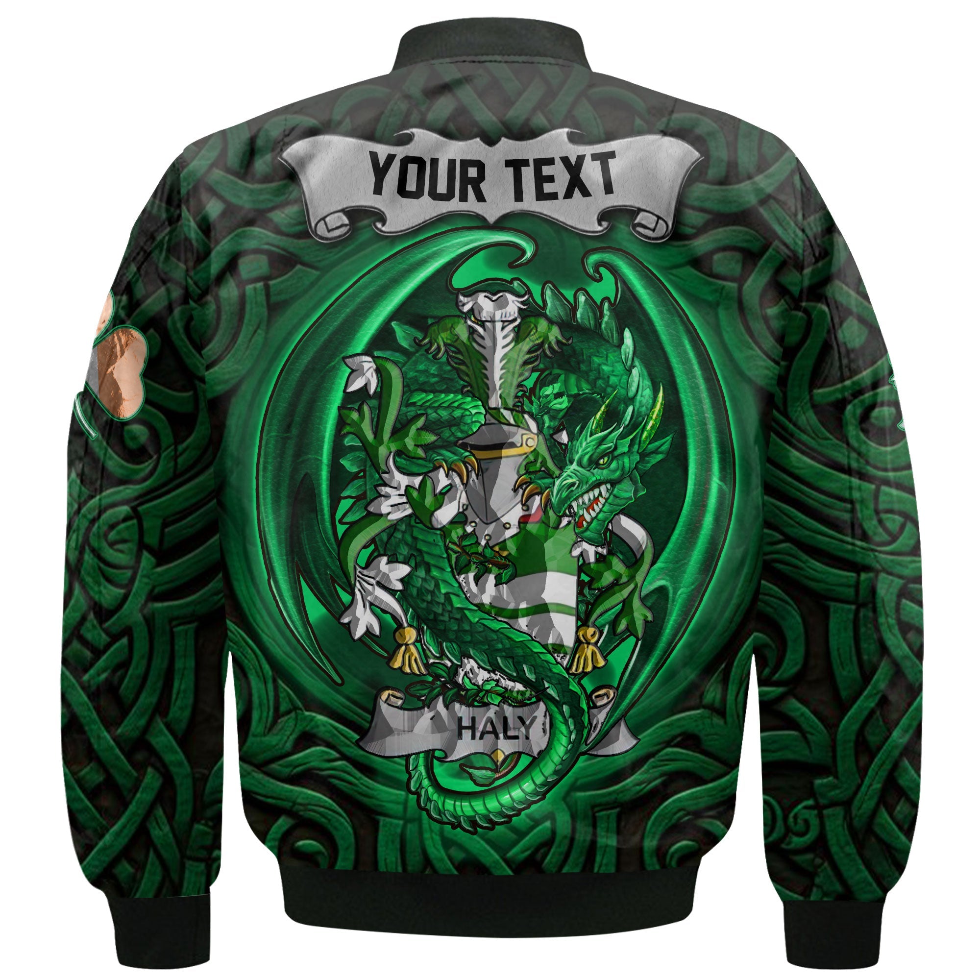 Haly Bomber Jackets The Green Dragon Of Ireland Style