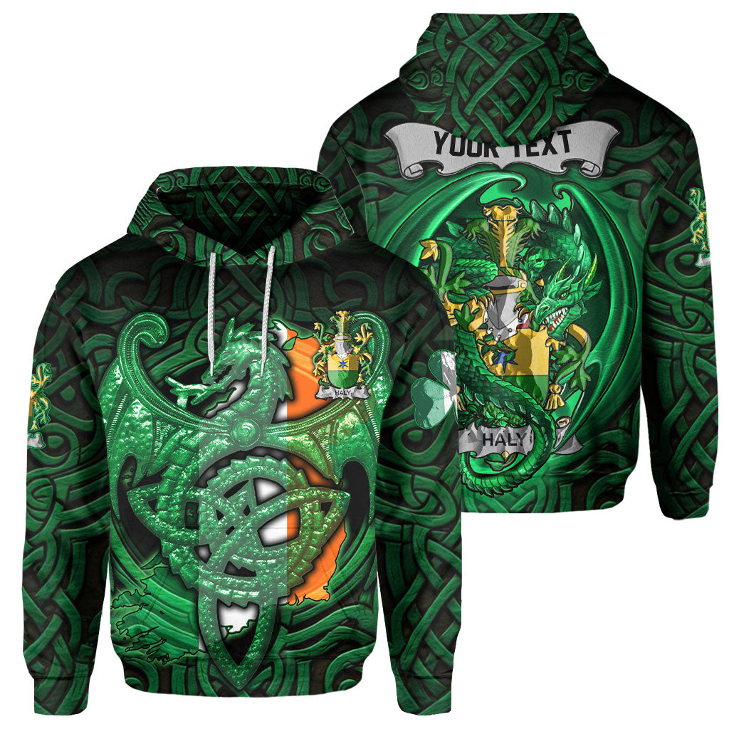 Haly or O Haly Hoodies The Green Dragon Of Ireland Style