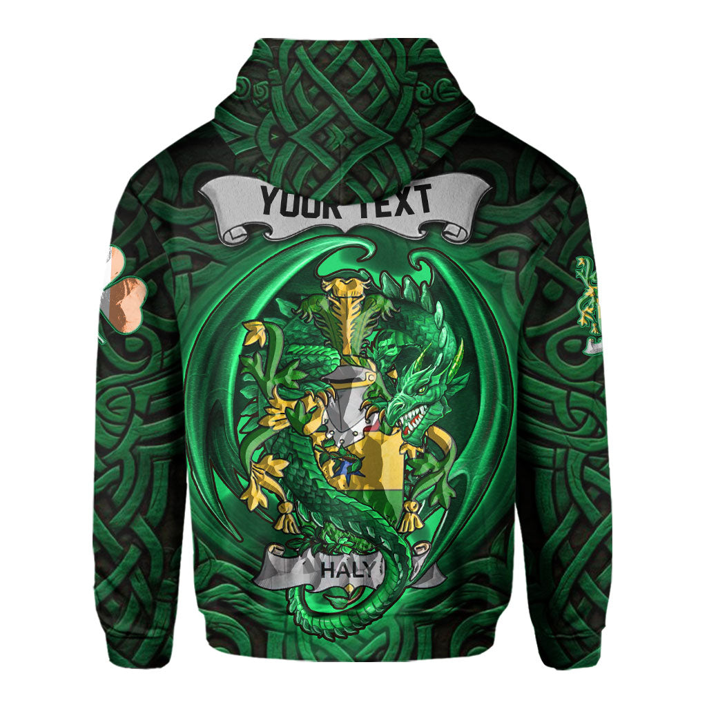 Haly or O Haly Hoodies The Green Dragon Of Ireland Style