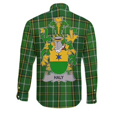 Haly or O Haly Long Sleeve Button Shirts Crest And National Plaid Style