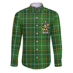 Hames Long Sleeve Button Shirts Crest And National Plaid Style