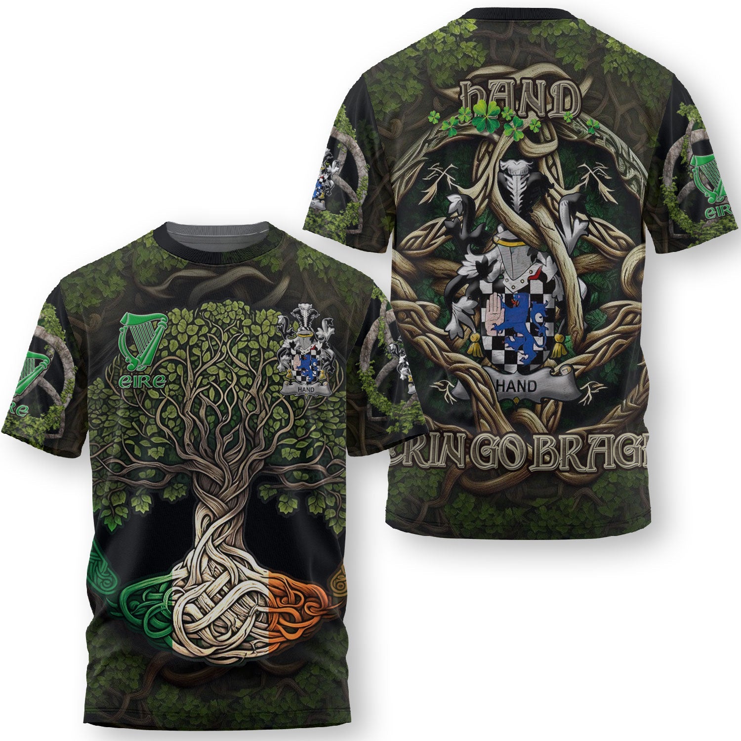 Hand or McClave T-Shirts Ireland Is My Root Style
