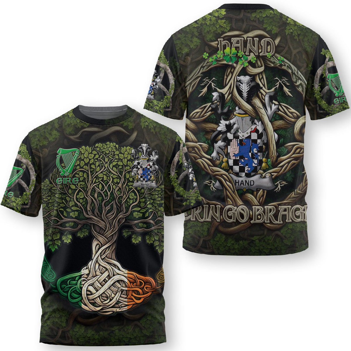 Hand or McClave T-Shirts Ireland Is My Root Style