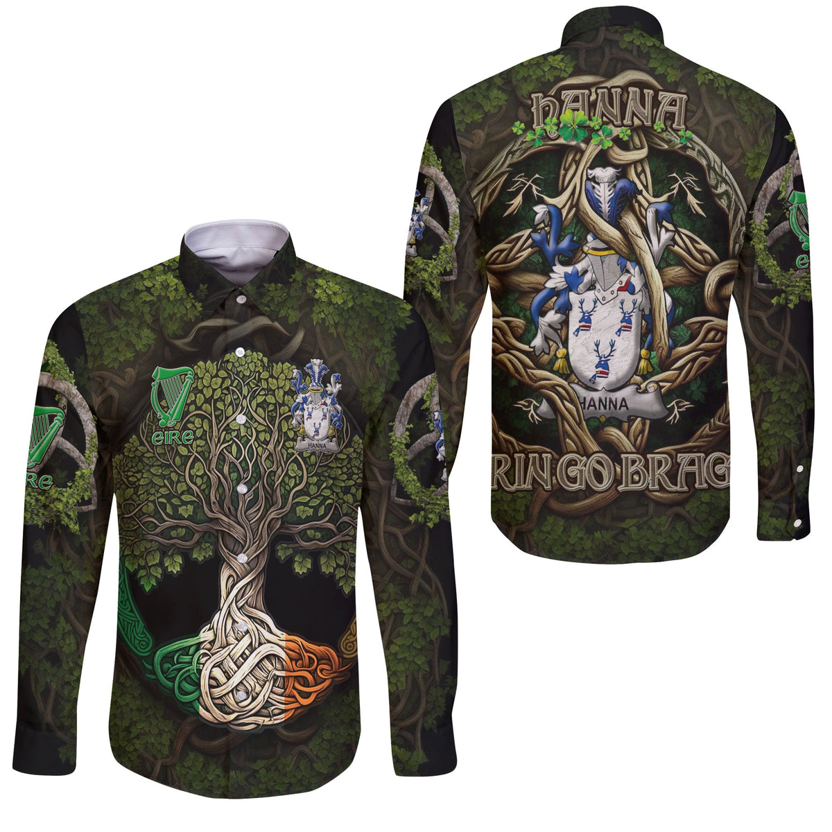 Hanna or O Hanna Long Sleeve Button Shirts Ireland Is My Root Style