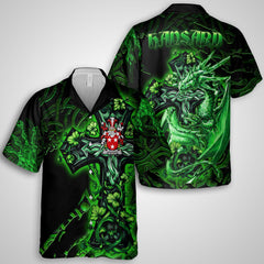 Hansard Hawaiian Shirts Celtic Cross And Dragon Style