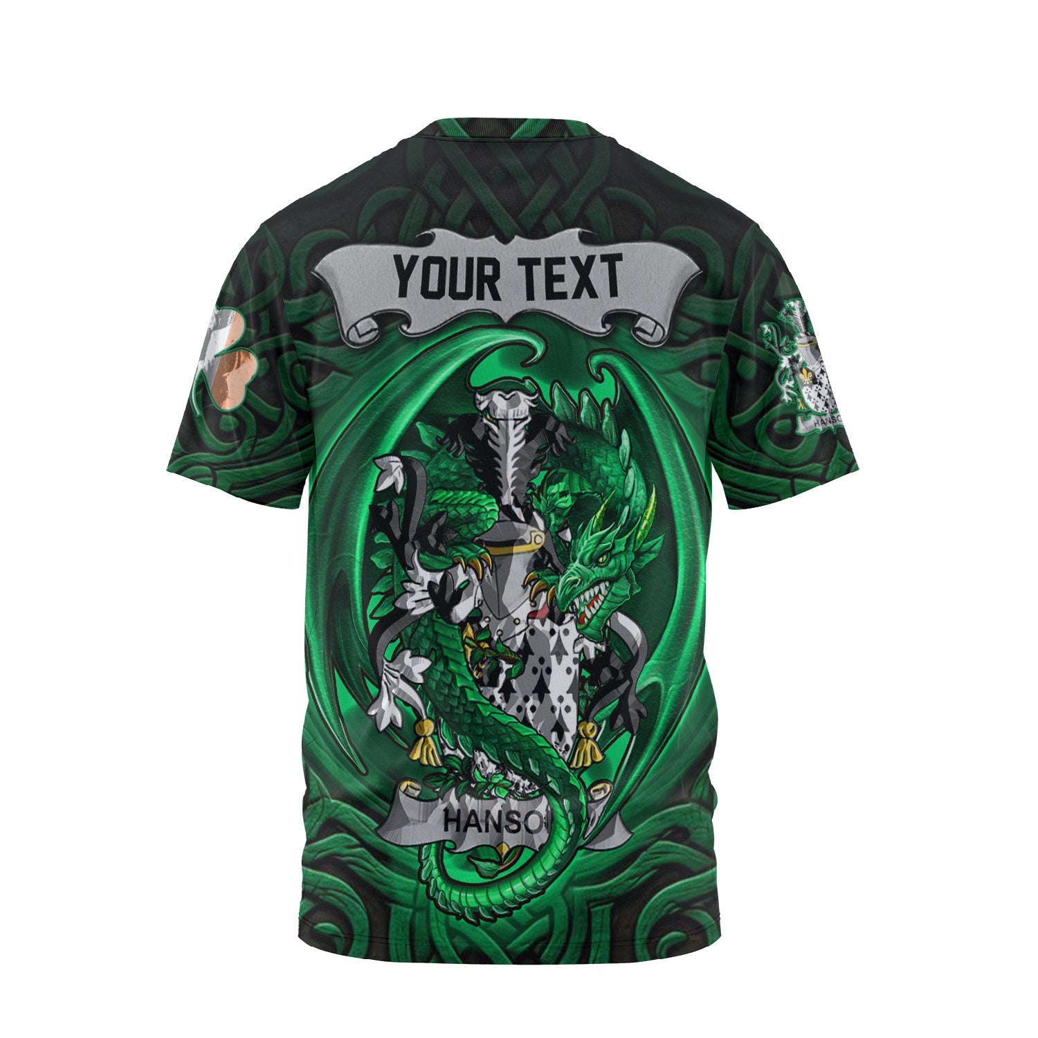 Hanson or O Hanson T-Shirts The Green Dragon Of Ireland Style