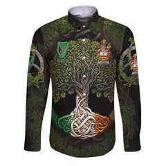 Hare or O Hare Long Sleeve Button Shirts Ireland Is My Root Style