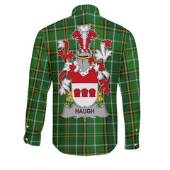 Haugh or O Hough Long Sleeve Button Shirts Crest And National Plaid Style