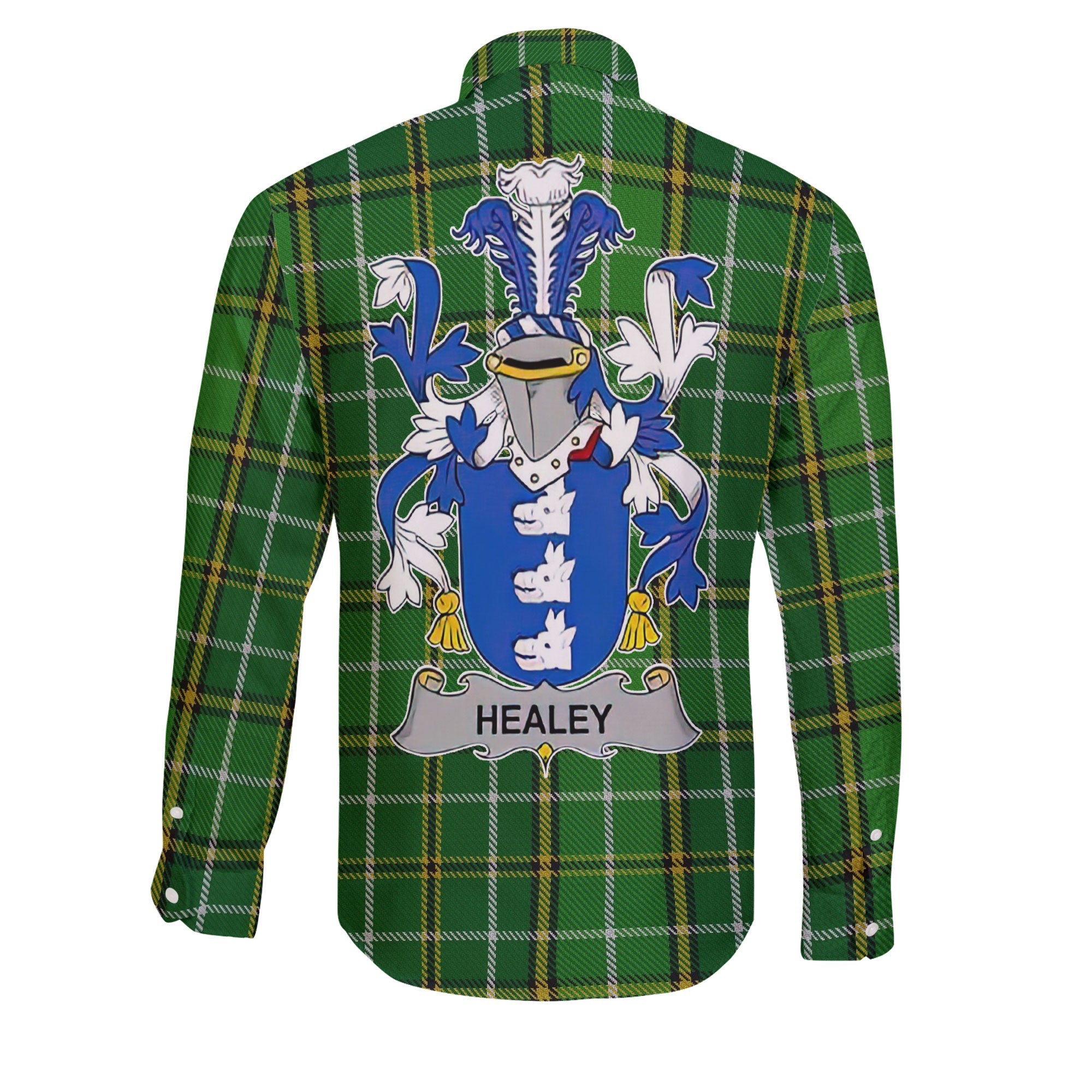 Healey or O Healey Long Sleeve Button Shirts Crest And National Plaid Style
