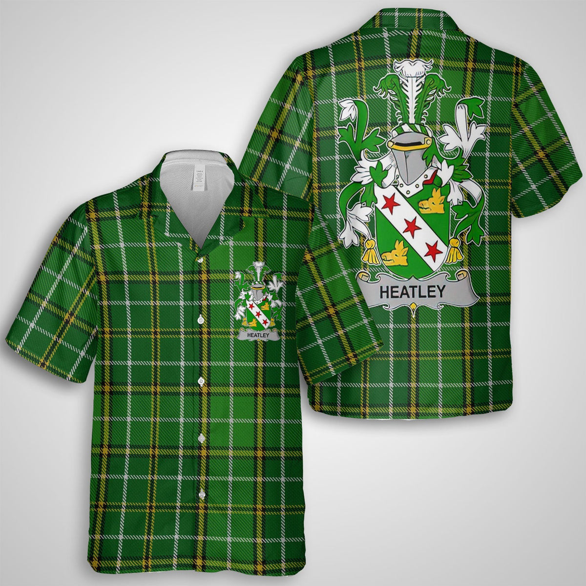 Heatley Hawaiian Shirts Crest And National Plaid Style