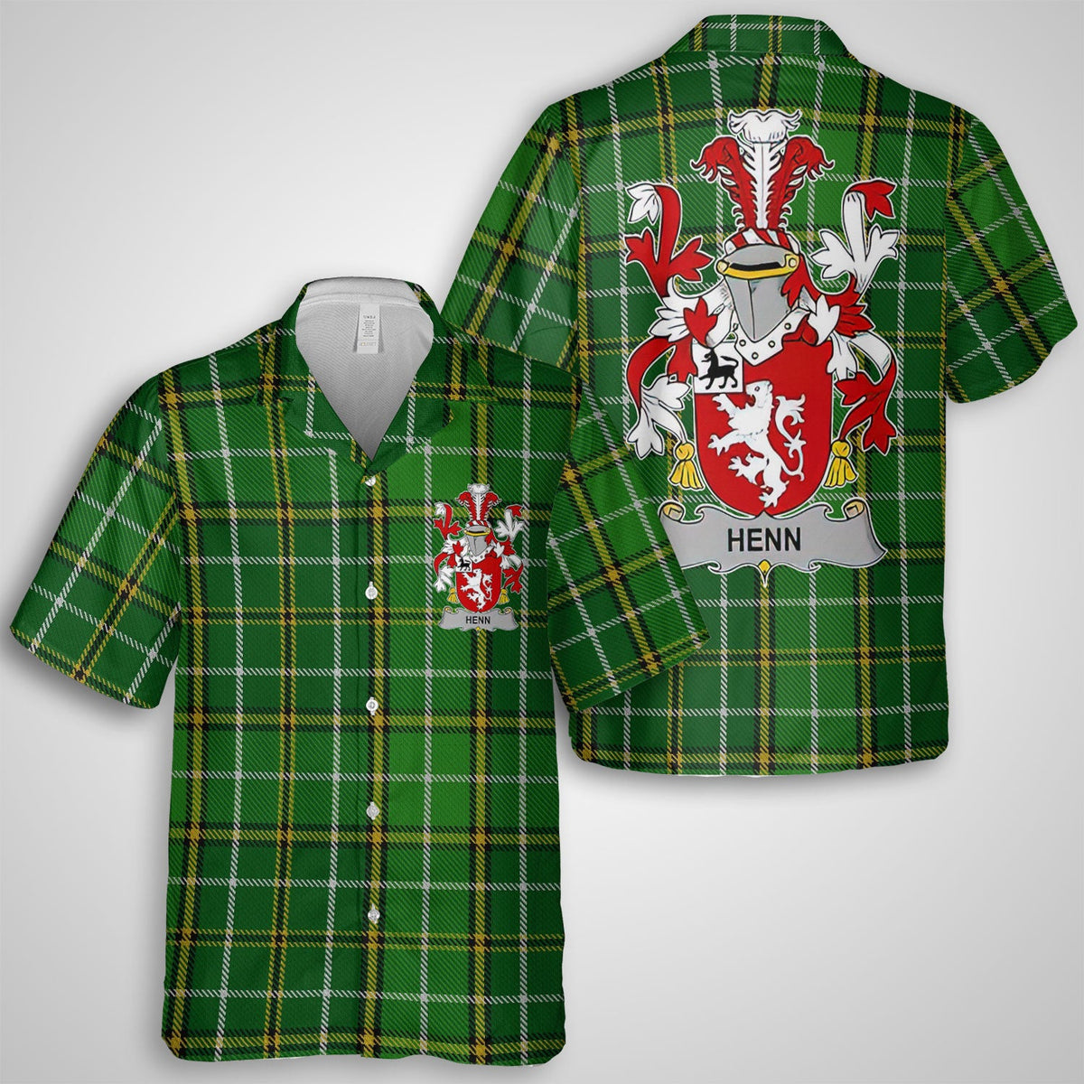 Henn Hawaiian Shirts Crest And National Plaid Style