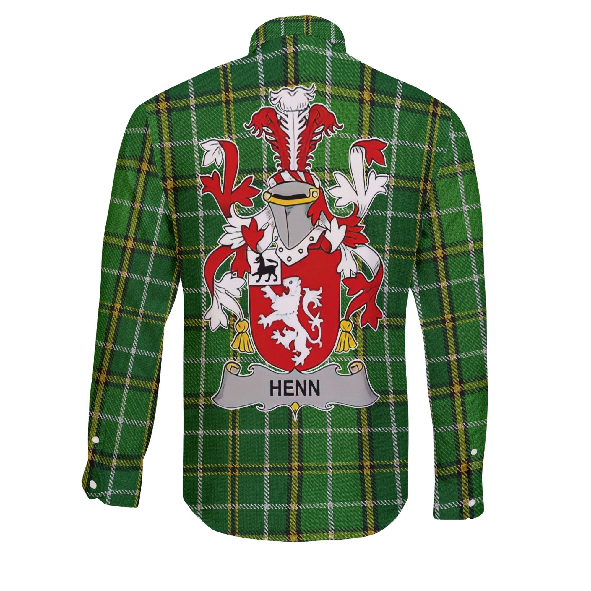 Henn Long Sleeve Button Shirts Crest And National Plaid Style