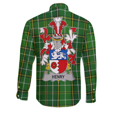 Henry or O Henry Long Sleeve Button Shirts Crest And National Plaid Style