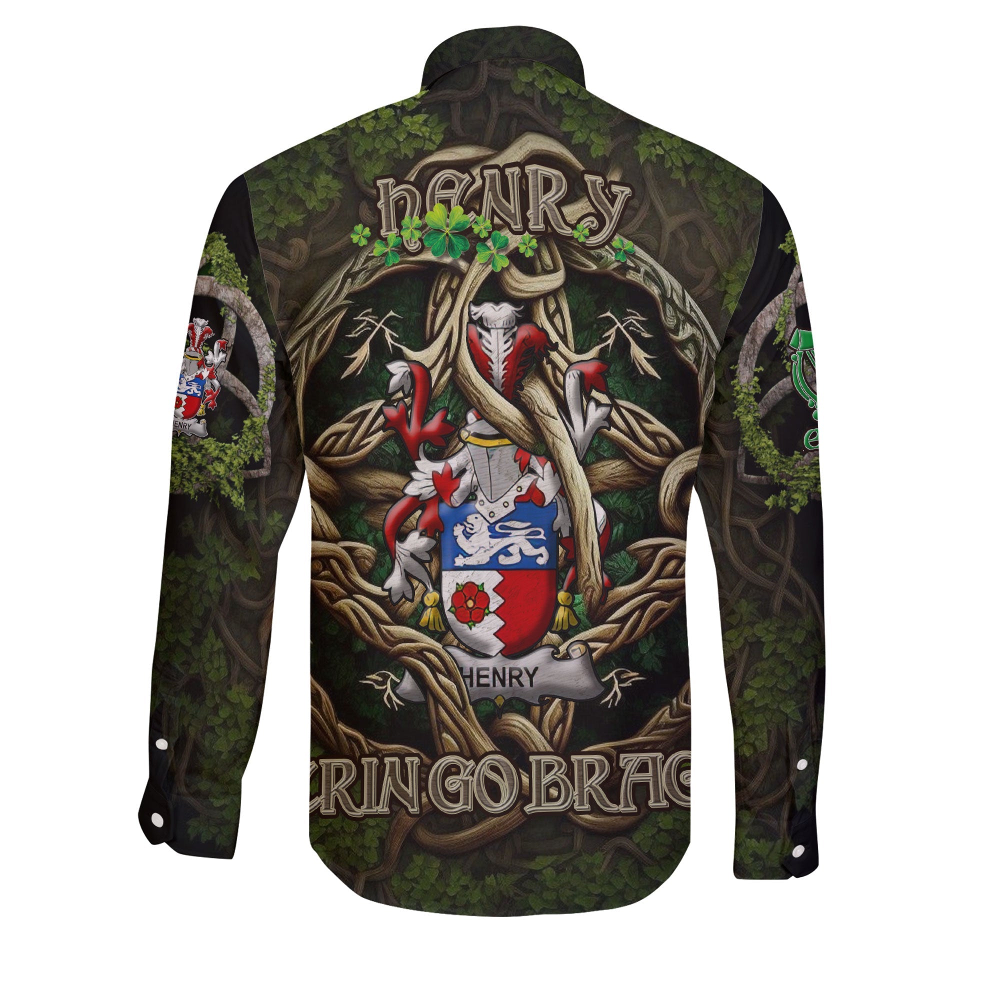 Henry or O Henry Long Sleeve Button Shirts Ireland Is My Root Style