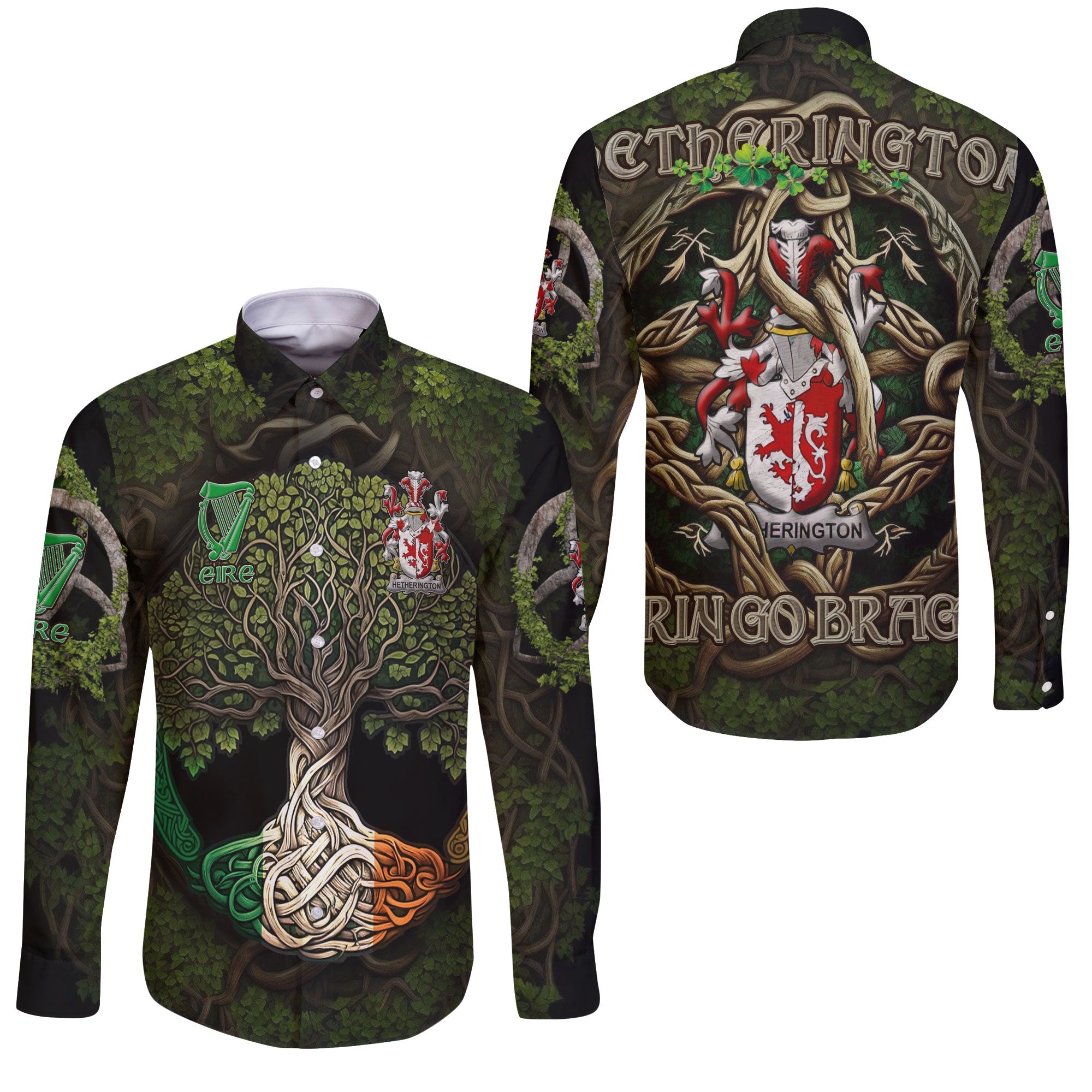 Hetherington Long Sleeve Button Shirts Ireland Is My Root Style