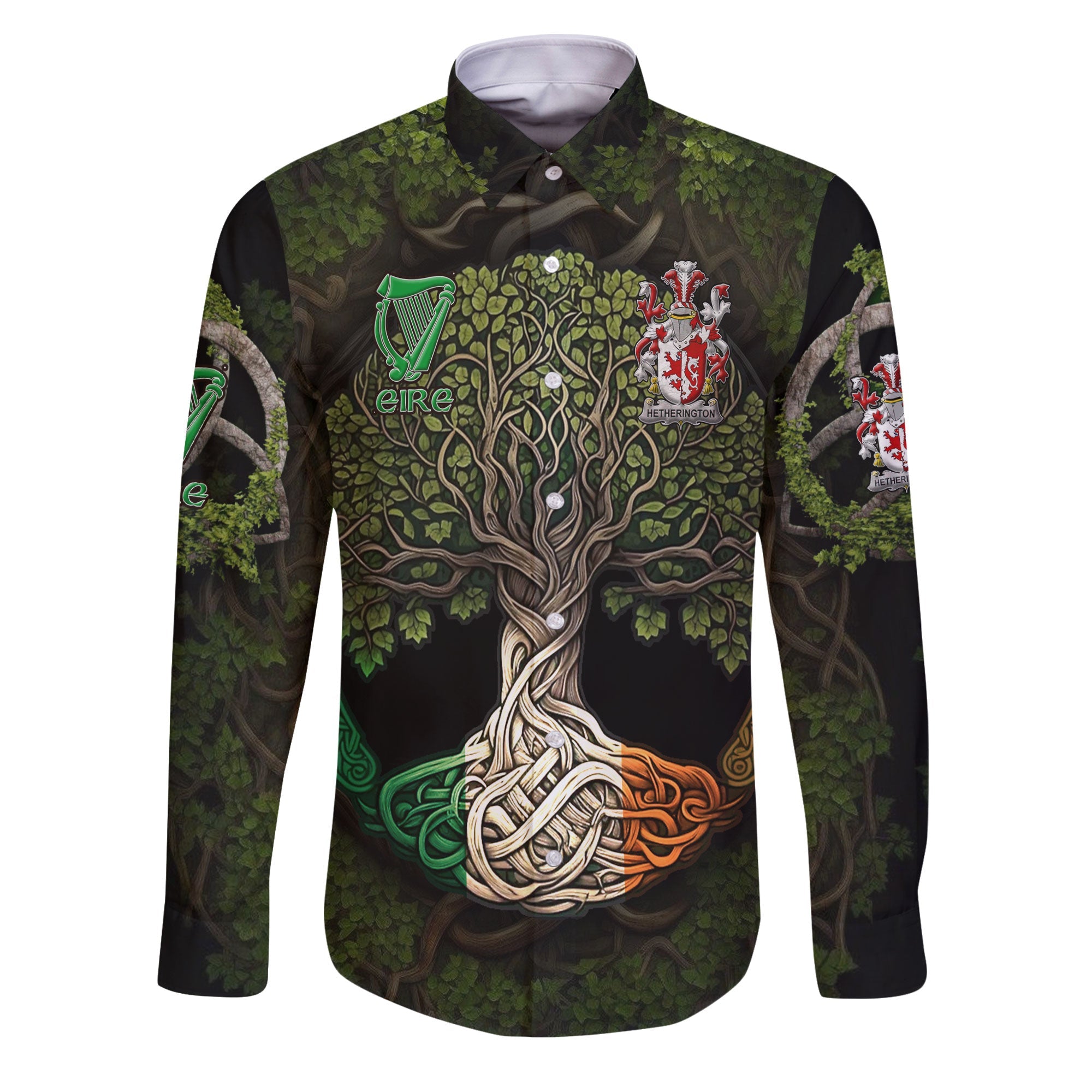 Hetherington Long Sleeve Button Shirts Ireland Is My Root Style