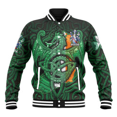 Heyland Baseball Jackets The Green Dragon Of Ireland Style