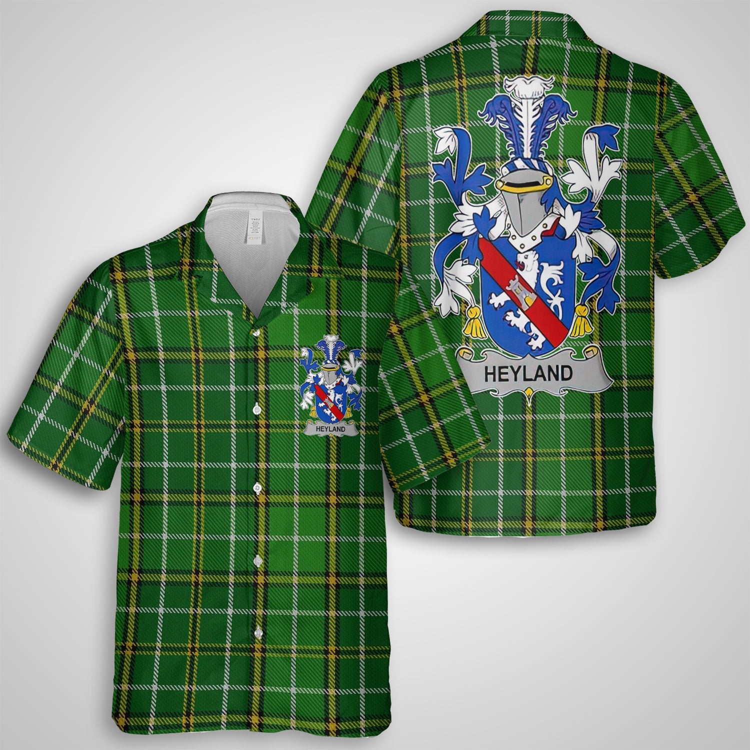 Heyland Hawaiian Shirts Crest And National Plaid Style