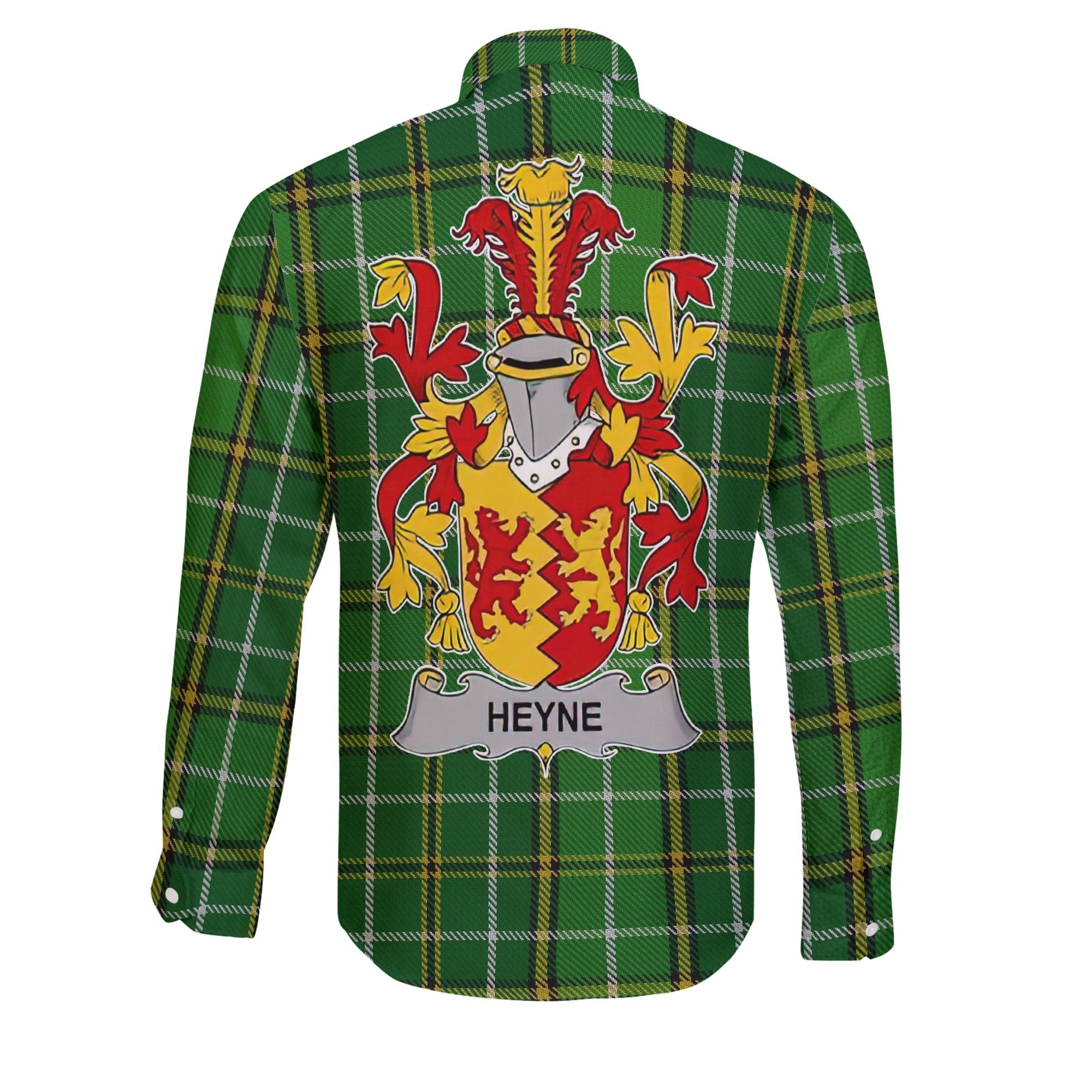Heyne or O Heyne Long Sleeve Button Shirts Crest And National Plaid Style