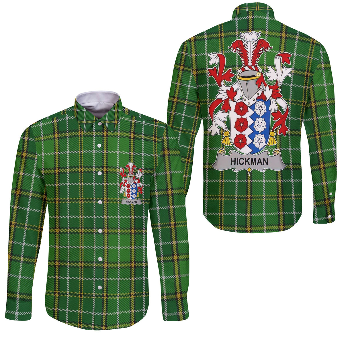 Hickman Long Sleeve Button Shirts Crest And National Plaid Style