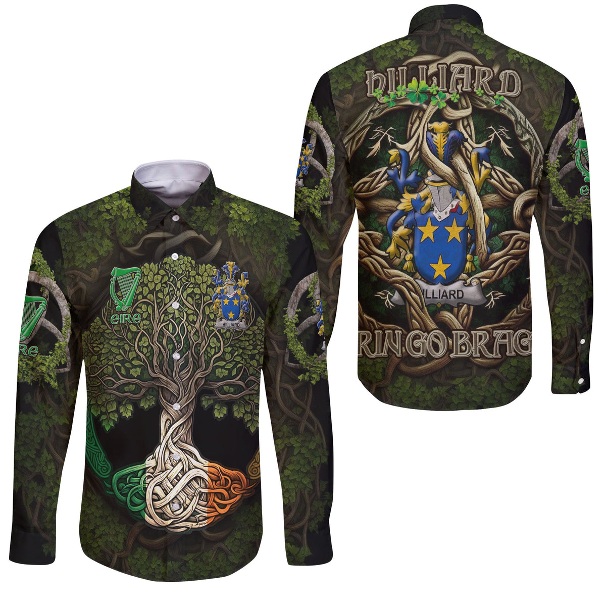 Hilliard Long Sleeve Button Shirts Ireland Is My Root Style