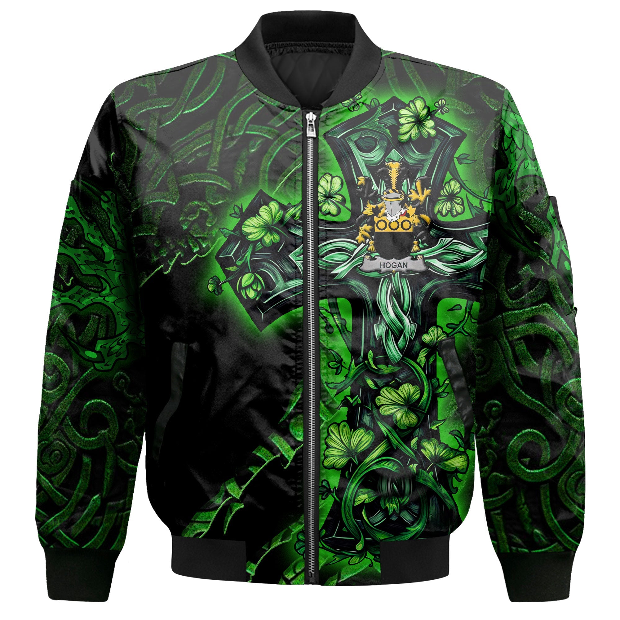 Hogan or O Hogan Bomber Jackets Celtic Cross And Dragon Style