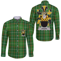 Hogan or O Hogan Long Sleeve Button Shirts Crest And National Plaid Style