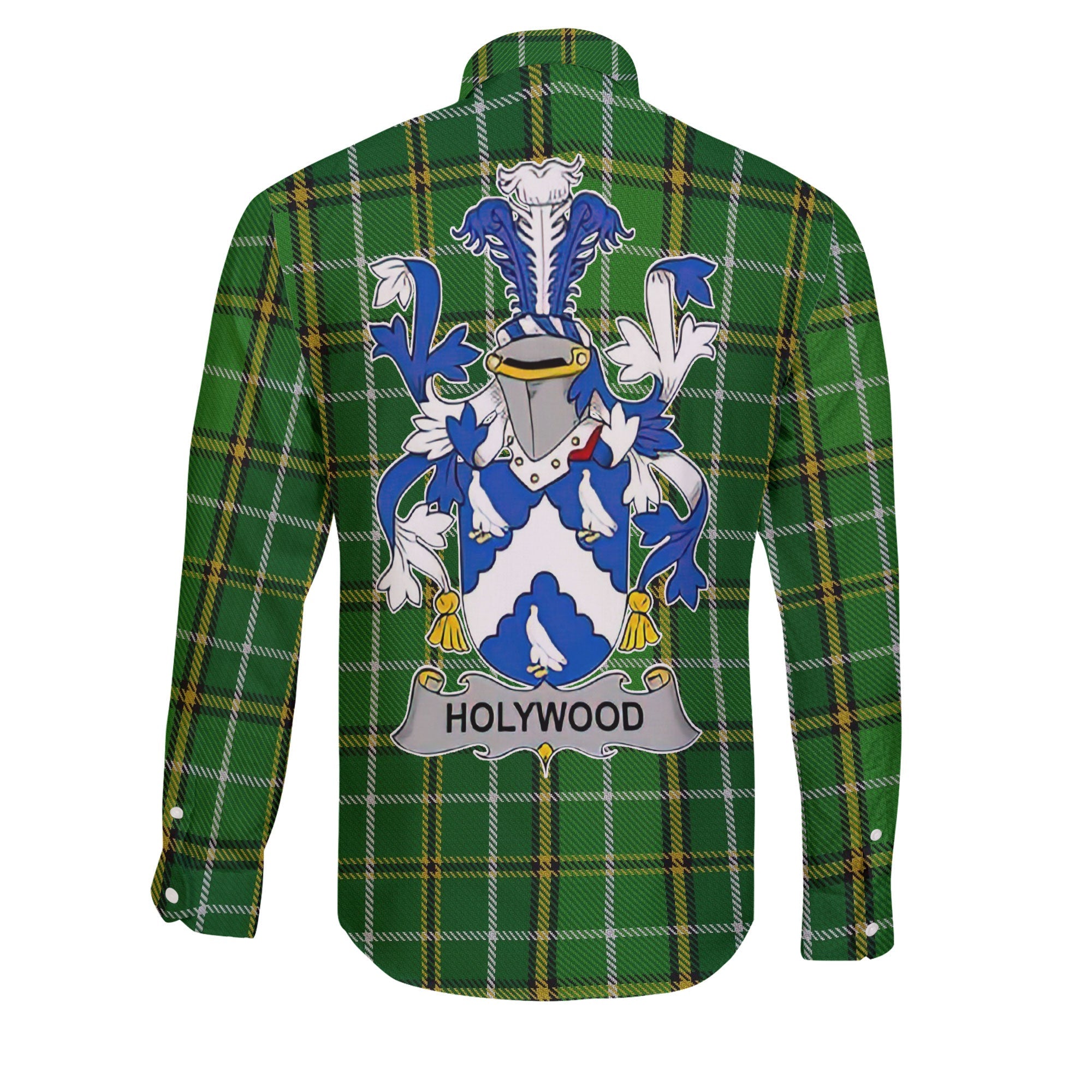 Holywood Long Sleeve Button Shirts Crest And National Plaid Style