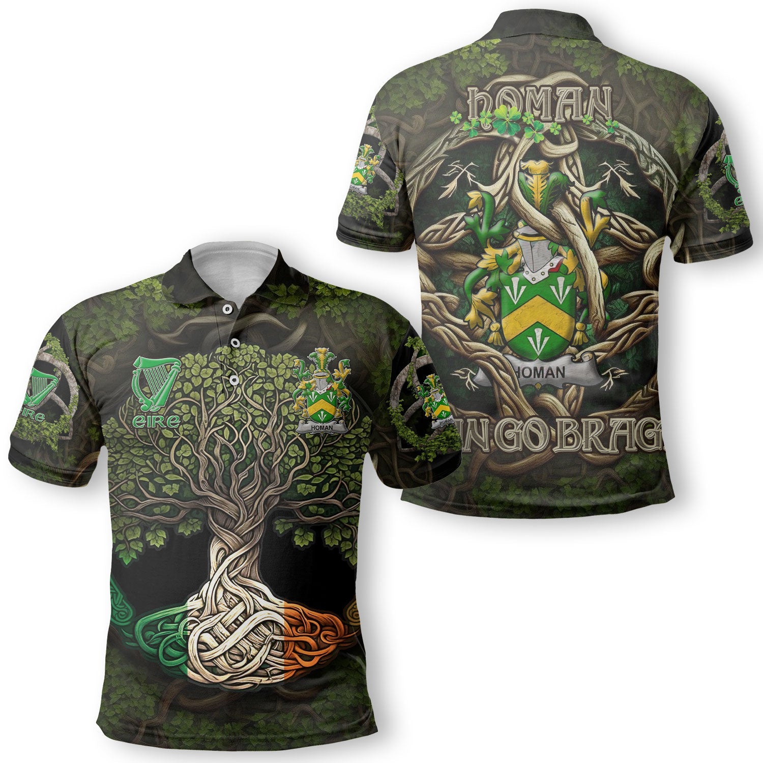 Homan or Howman Polo Shirts Ireland Is My Root Style