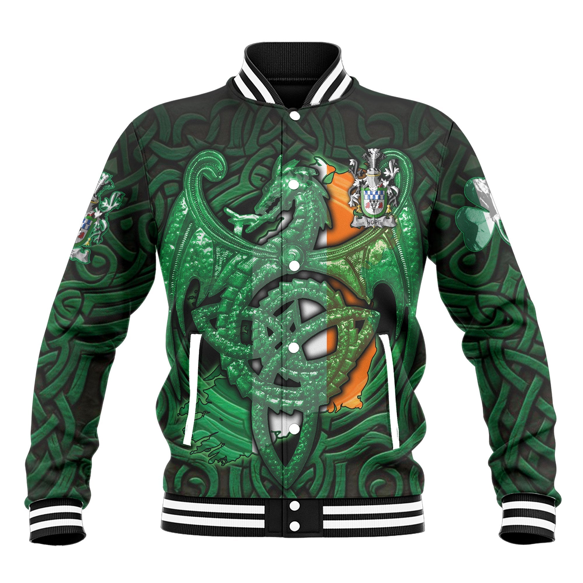 Hope Baseball Jackets The Green Dragon Of Ireland Style