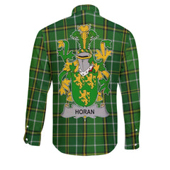 Horan or O Horan Long Sleeve Button Shirts Crest And National Plaid Style