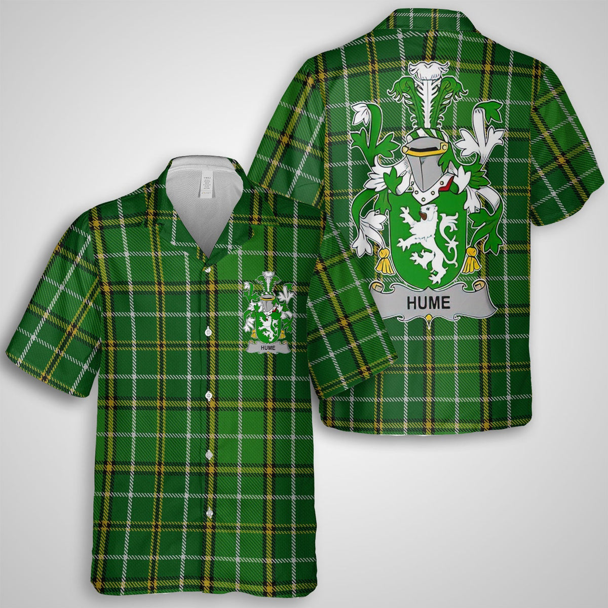 Hume Hawaiian Shirts Crest And National Plaid Style