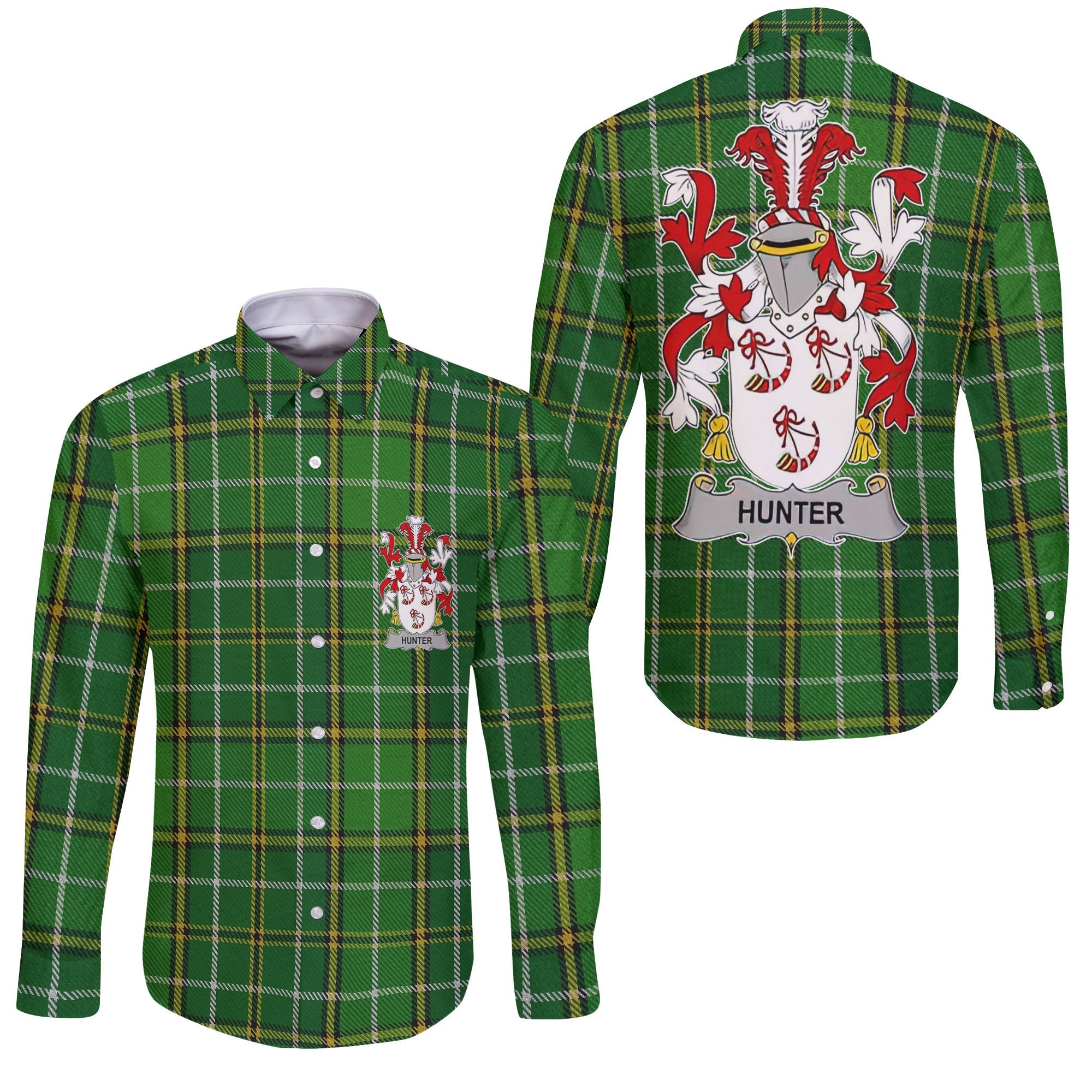 Hunter Long Sleeve Button Shirts Crest And National Plaid Style