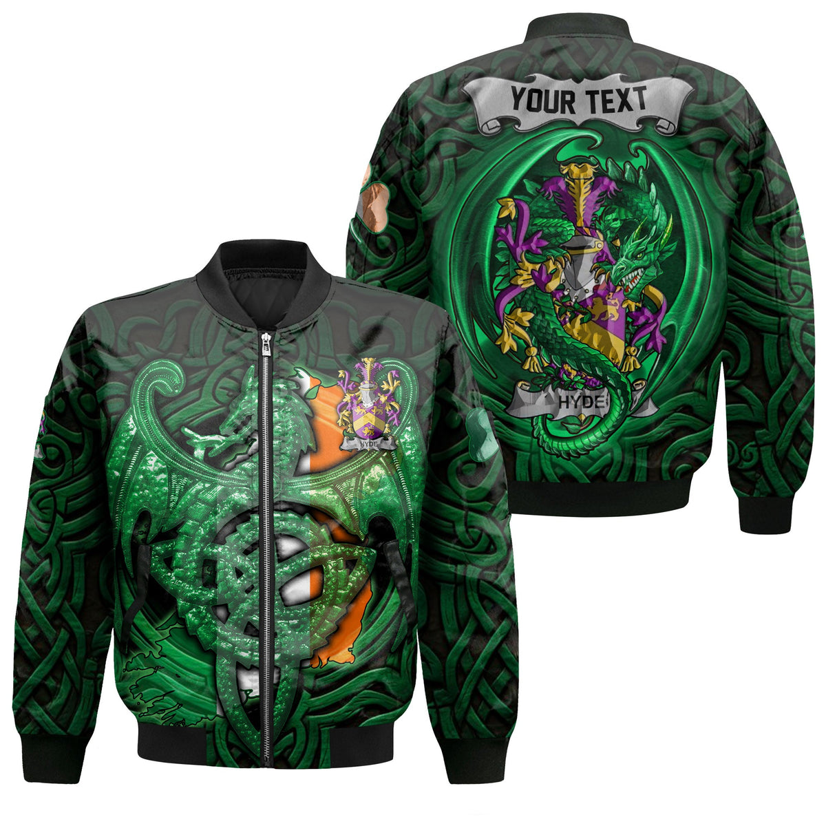 Hyde Bomber Jackets The Green Dragon Of Ireland Style