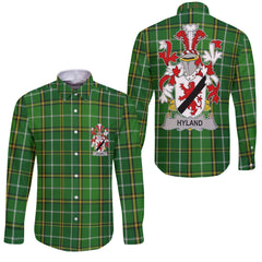 Hyland or O Hyland Long Sleeve Button Shirts Crest And National Plaid Style