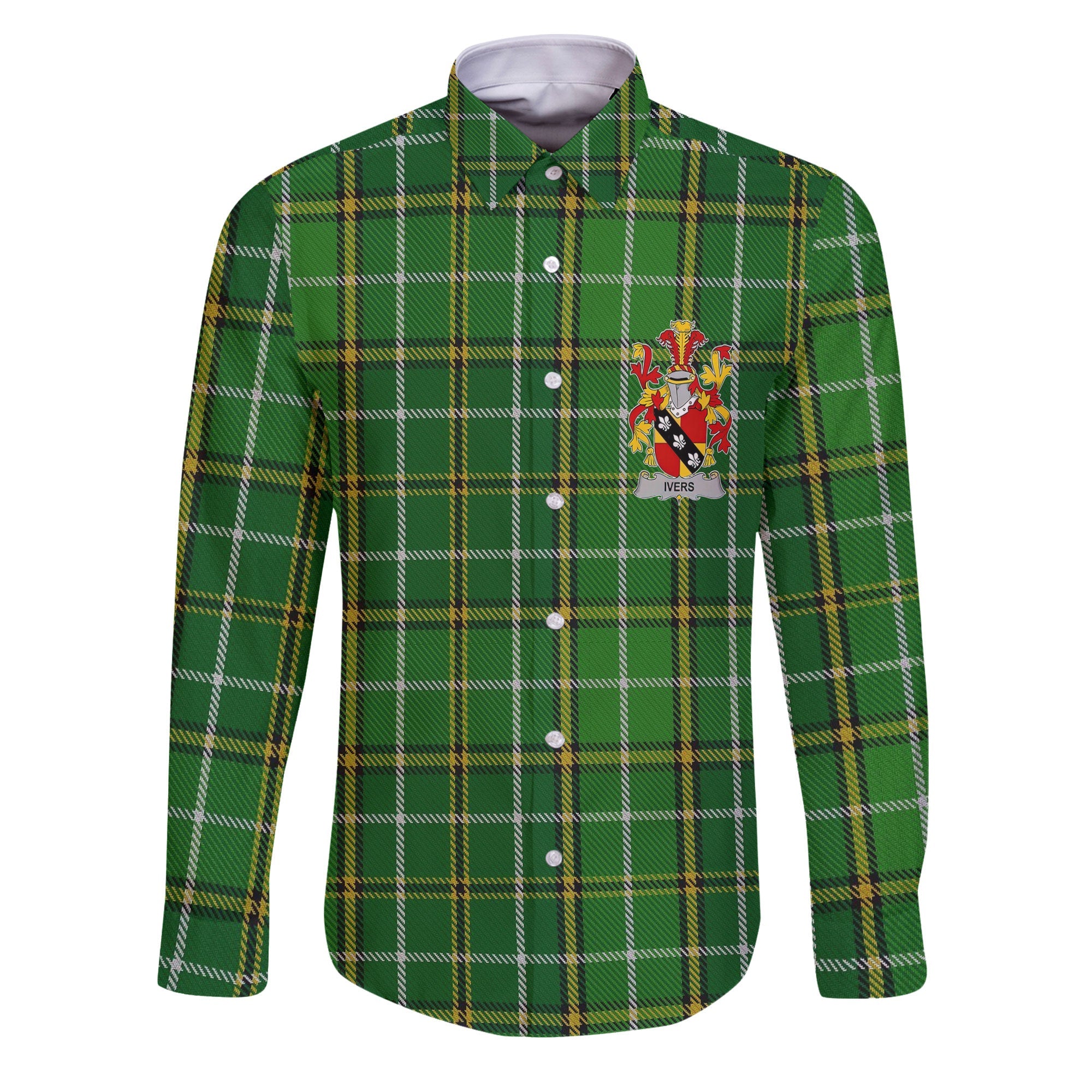 Ivers Long Sleeve Button Shirts Crest And National Plaid Style