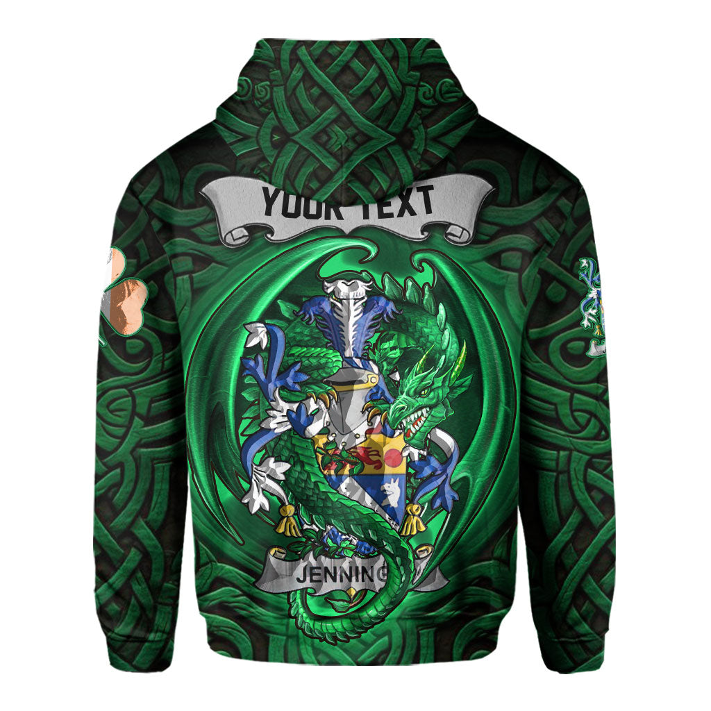 Jennings or Jennyns Hoodies The Green Dragon Of Ireland Style