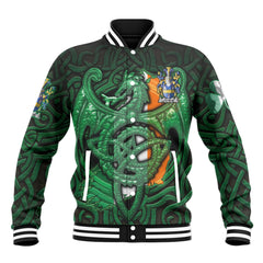 Jephson Baseball Jackets The Green Dragon Of Ireland Style