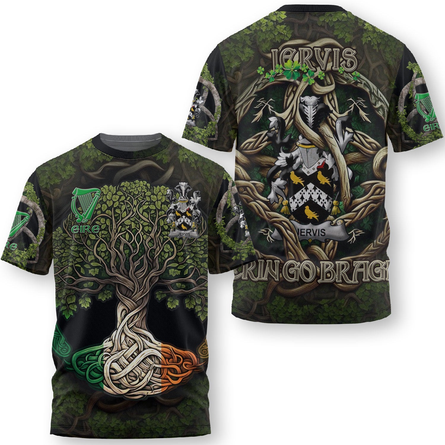 Jervis or Jarvis T-Shirts Ireland Is My Root Style