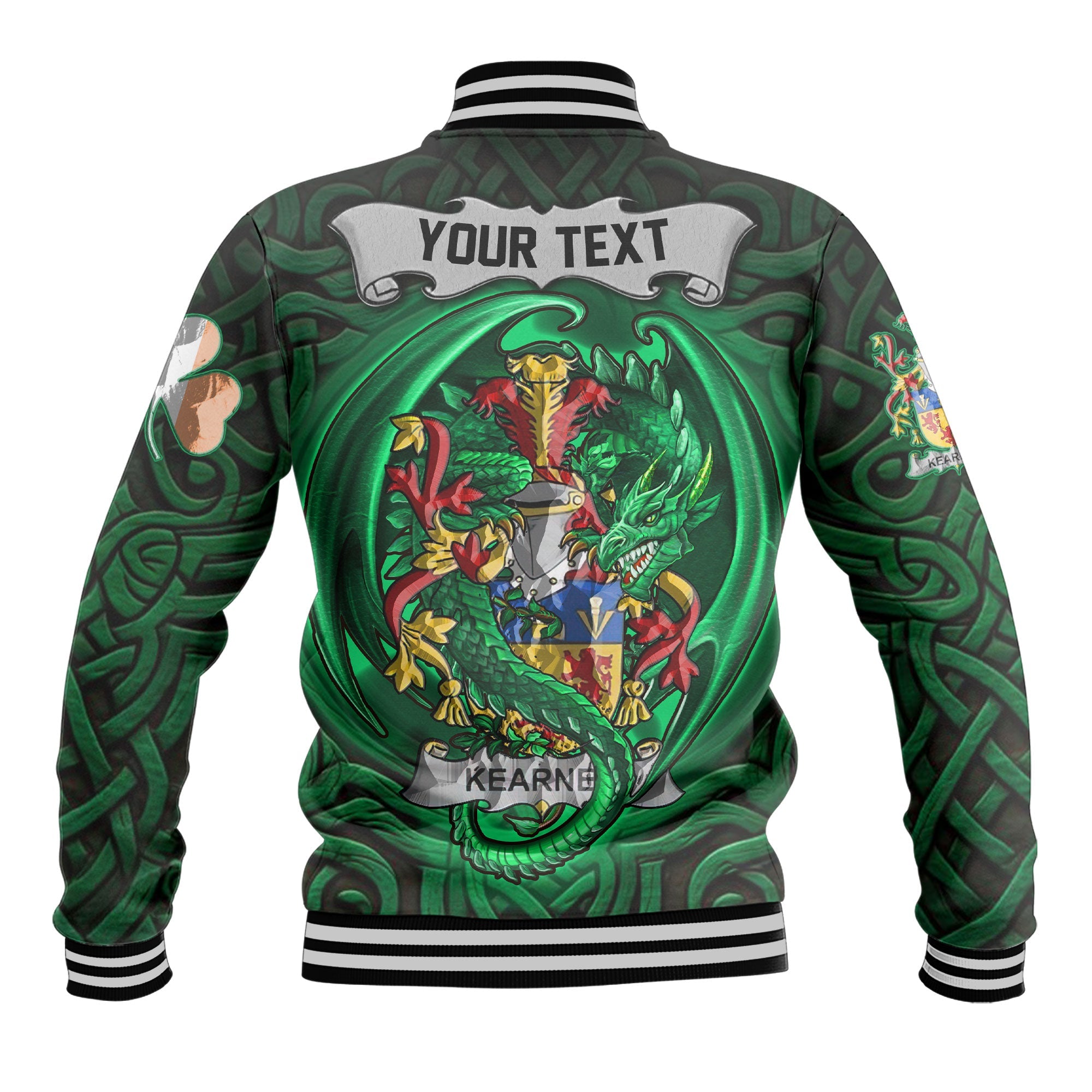 Kearney or O Kearney Baseball Jackets The Green Dragon Of Ireland Style