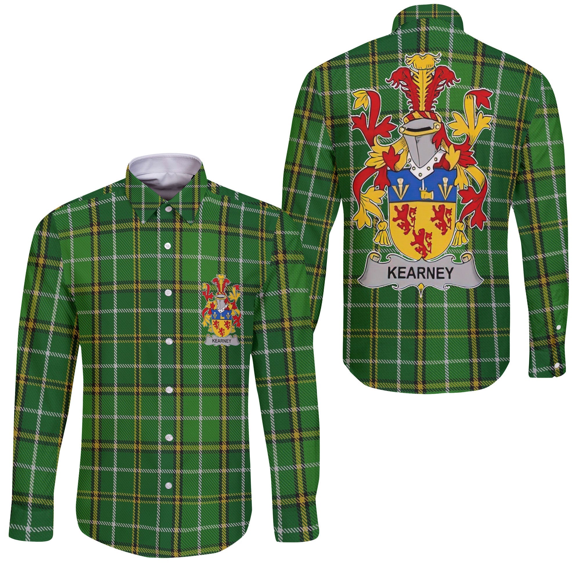 Kearney or O Kearney Long Sleeve Button Shirts Crest And National Plaid Style