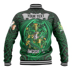 Kee or McKee Baseball Jackets The Green Dragon Of Ireland Style