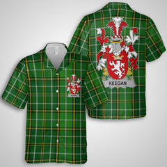 Keegan or Egan Hawaiian Shirts Crest And National Plaid Style